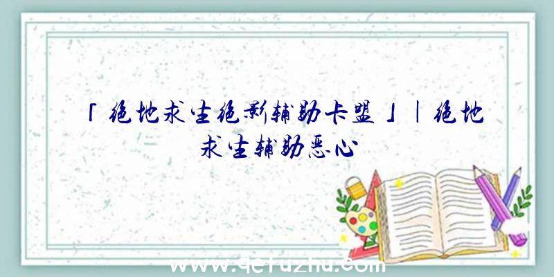 「绝地求生绝影辅助卡盟」|绝地求生辅助恶心